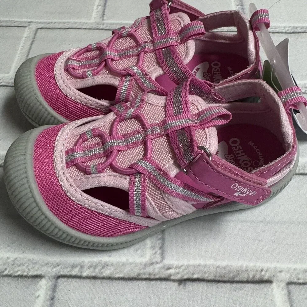 OshKosh Everplay Flexible Outsole Bump Toe Sandal Toddler Size 7 Pink